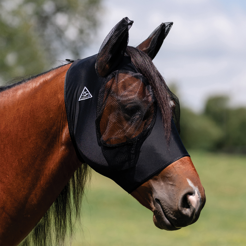 black fly mask with ears