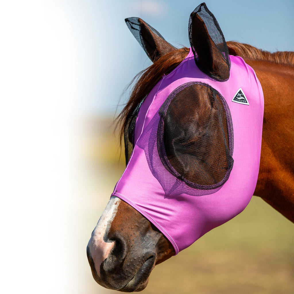 Orchid Colored Horse Fly Mask by Professionals Choice