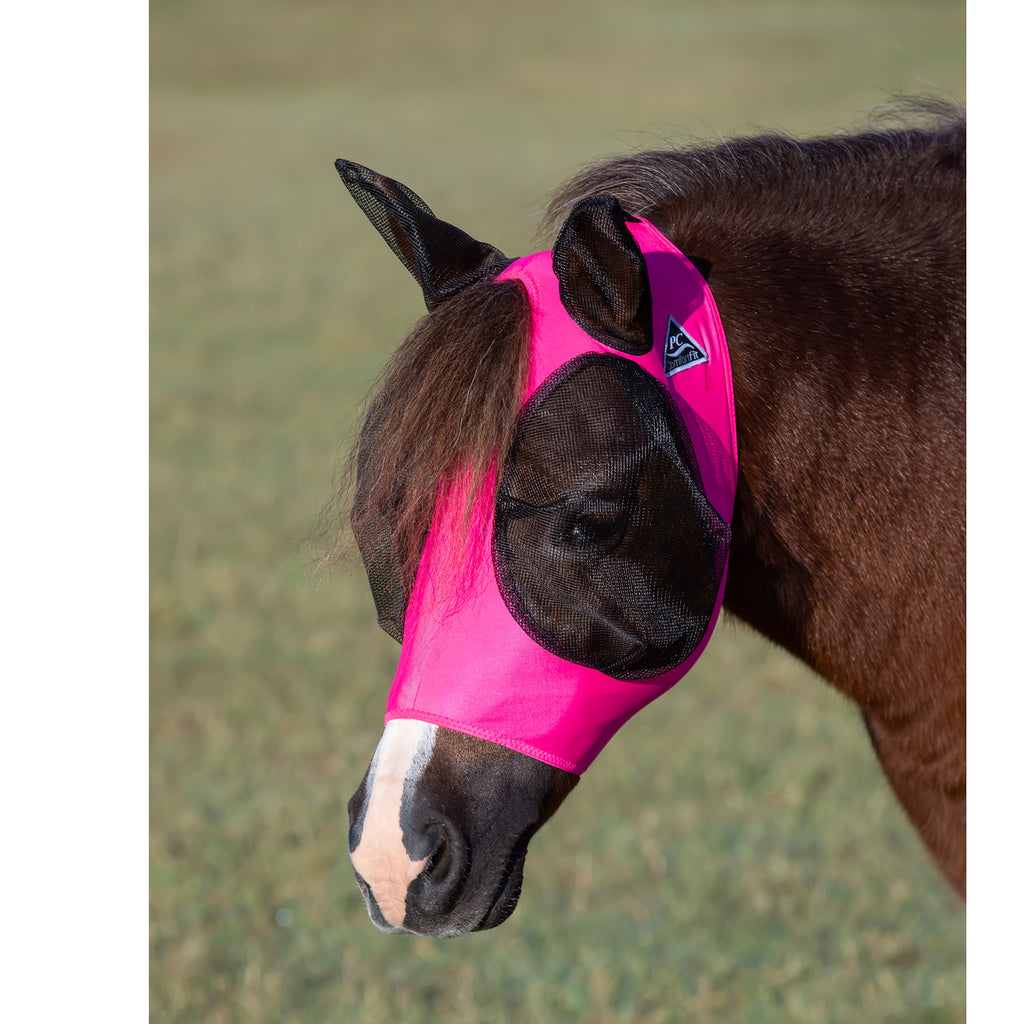 Pink Pony Lycra and Mesh Fly Mask