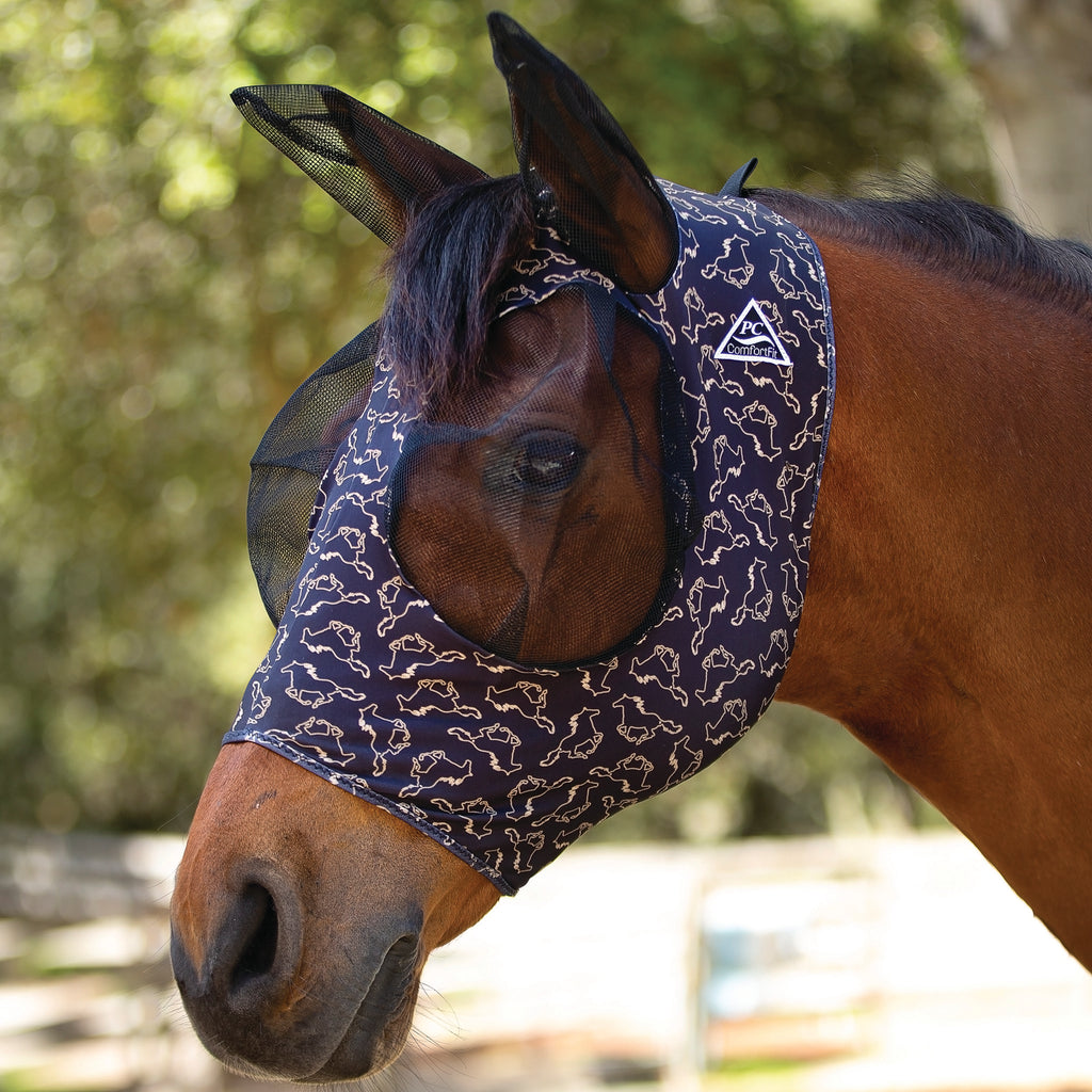 Professional's Choice Horse Print Comfort Fly Mask