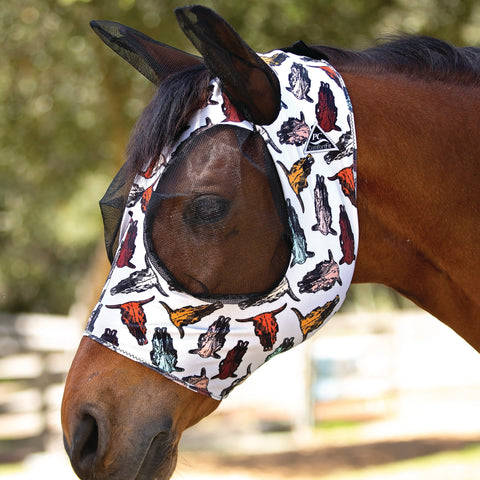 Professional's Choice Steer Print Comfort Fly Mask