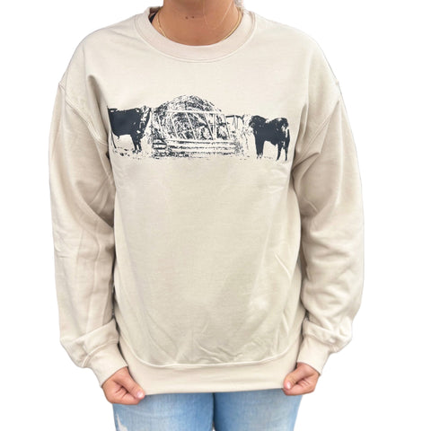 Cattle Grazing Crewneck Sweatshirt