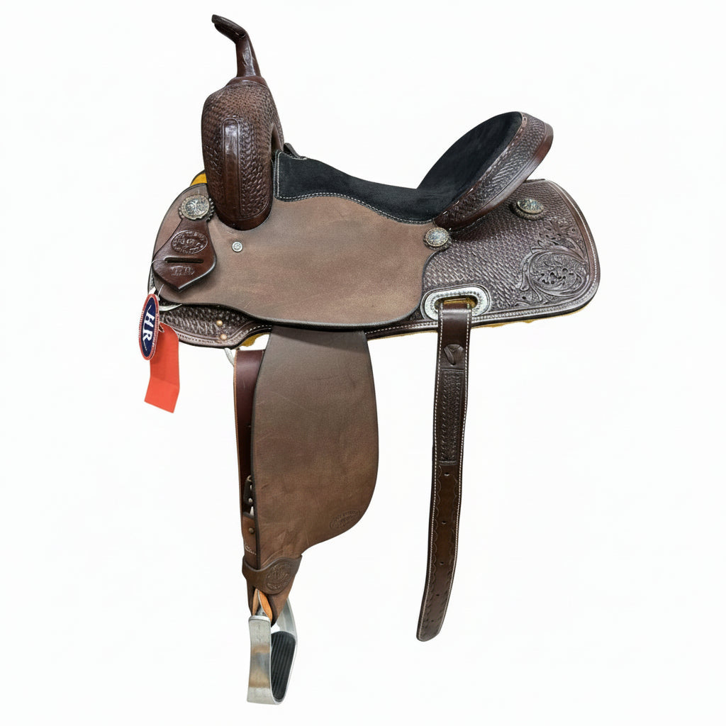 Side View of HR 14.5" Modified Draft Barrel Saddle