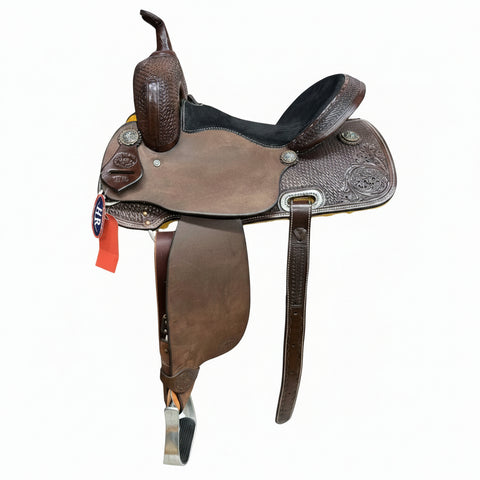 Side View of HR 14.5" Modified Draft Barrel Saddle