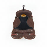 Top View of Paul Taylor 14" Chocolate Barrel Saddle