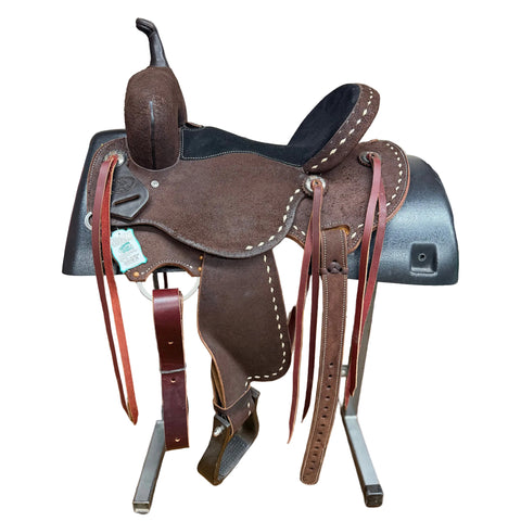 Side View of Paul Taylor 14" Chocolate Barrel Saddle