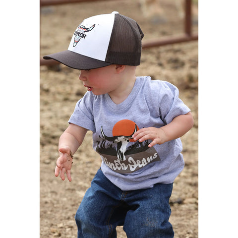 Grey, Skull desert sunset tee