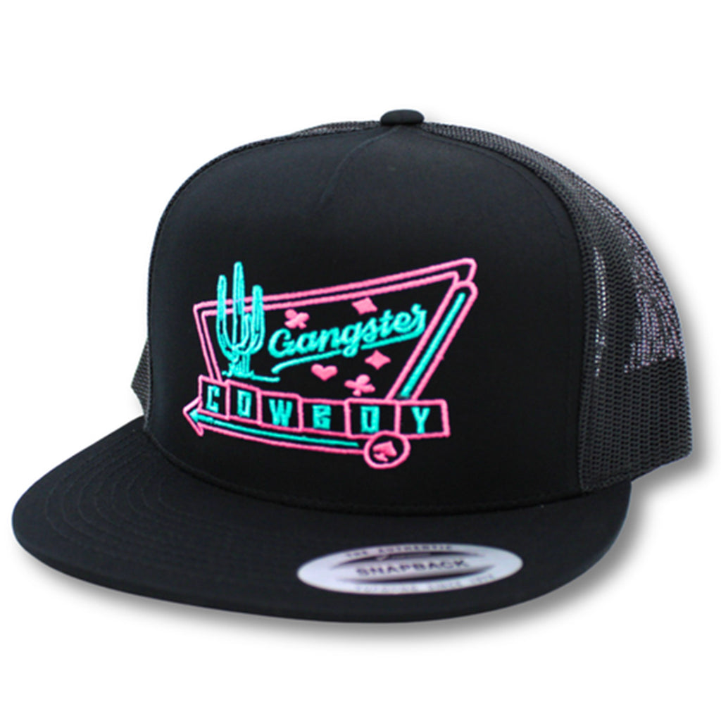 Gangster Cowboy Black/White/Pink and Turquoise Cactus Jack Cap