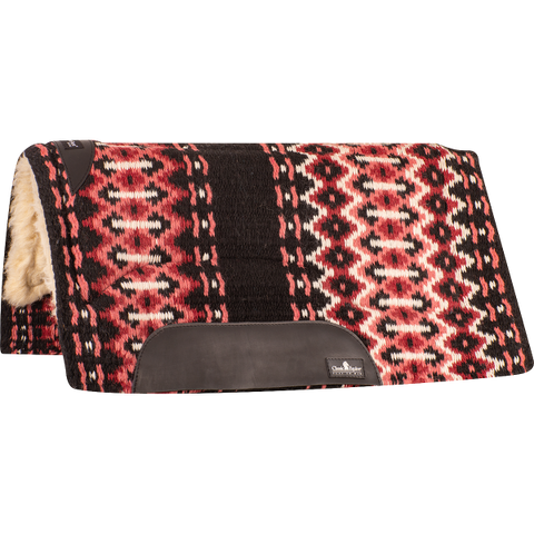 Classic Equine Black Rose Sensor Flex Wool Straight Top Saddle Pad