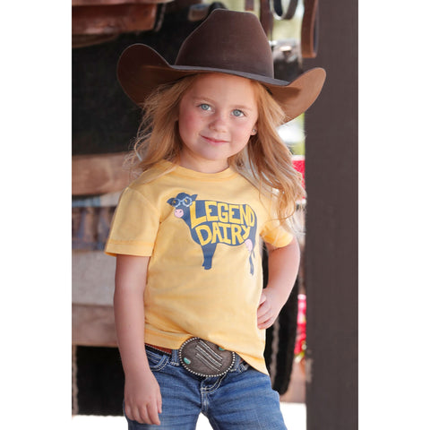 Cruel Girl Toddler Yellow Legnd Dairy T Shirt