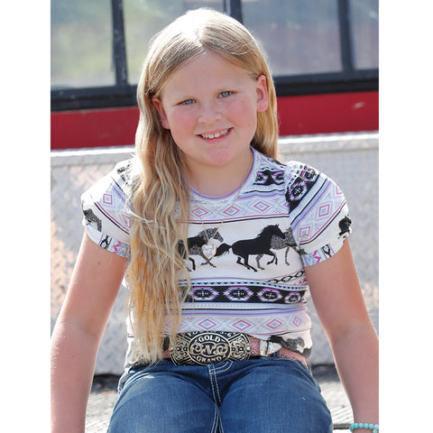 Cruel Denim Running Horses Top