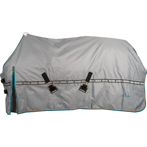 10K Storm Grey Colored Winter Horse Blanket with  Straps