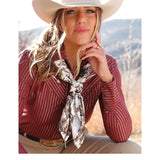 Cruel Girl Denim Women's Brown & Cream Western Print Wild Rag