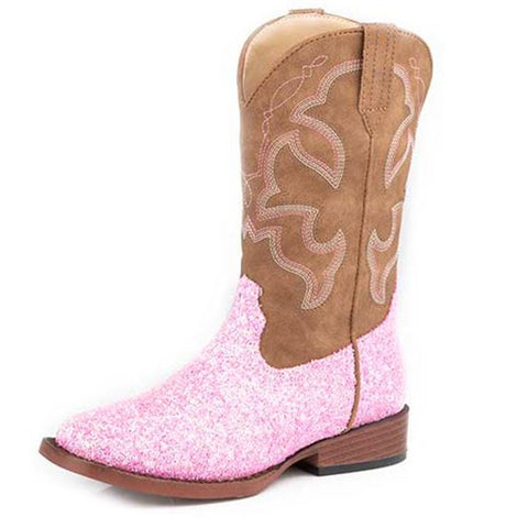 Roper Girl's Pink Glitter Boots
