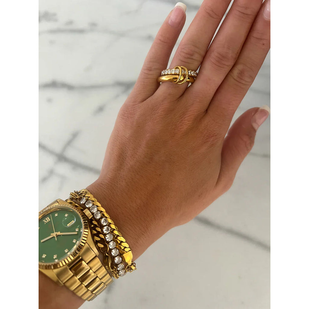 Gold Rings with one with stones 