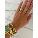Gold Rings with one with stones 