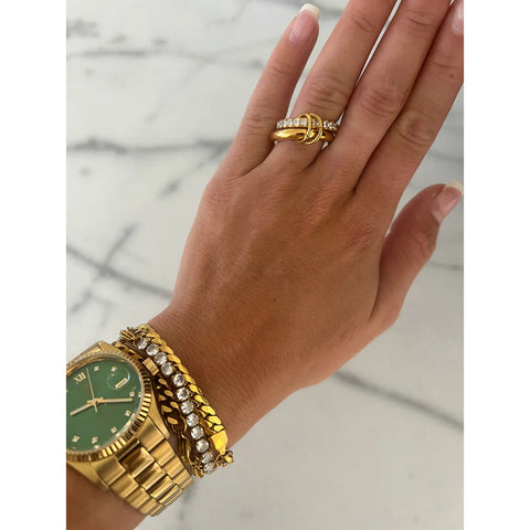 Gold Rings with one with stones 