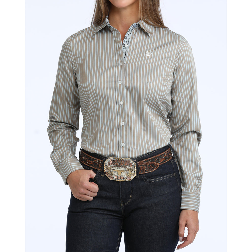 Brown with Tencel striping, Left chest pocket