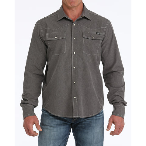 Arenaflex Long Sleeve Camp Shirt with Snaps and Two Snap Chest Pockets