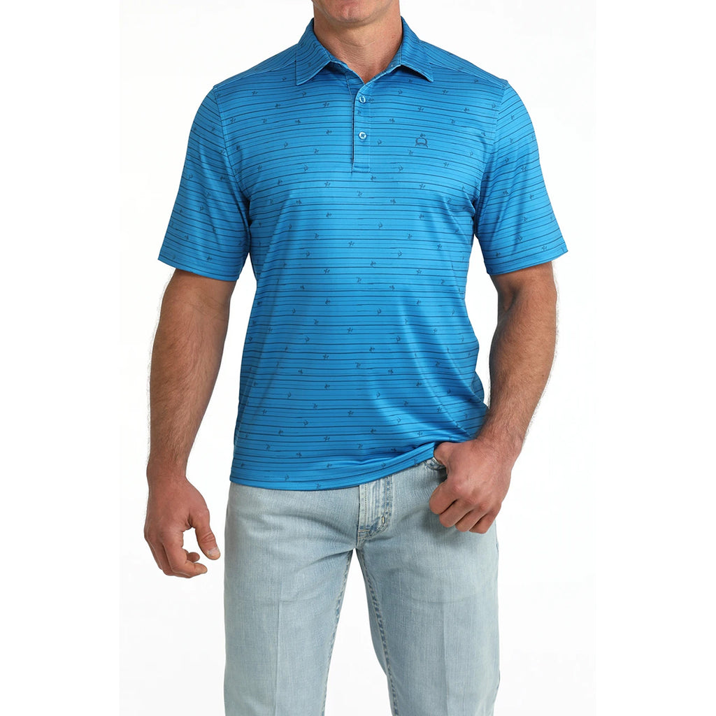 bronc printed, iron on logo, polo, short sleeve 