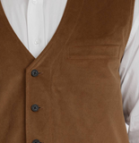 Welt Brown Corduroy pocket at top of vest 