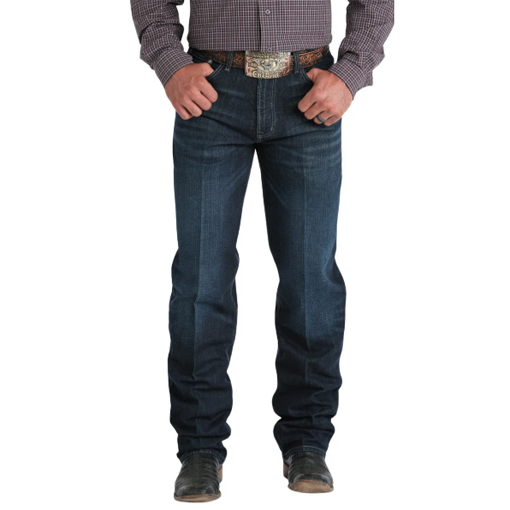Dark wash jean, black label loose, original fit, tapered leg fitting 