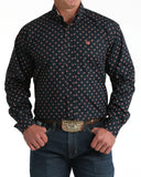 Multi Paisley Print Button Long Sleeve Shirt 