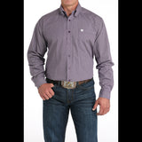 Cinch, Purple Plaid, button down, left chest pocket 