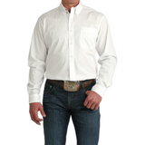Long Sleeve, modern fit button down shirt, solid white 