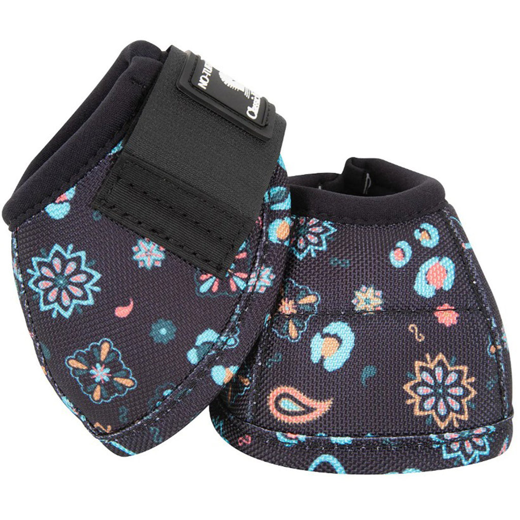 bell boot with pastel colored bandana print accents.