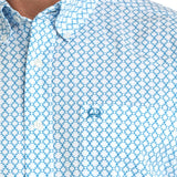 Cinch Logo blue print shirt 