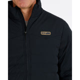 Cinch Patch on left front of coat 