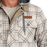 leather Patch above left chest pocket 