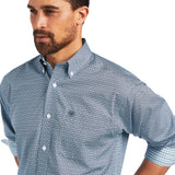 Close up of Yoel classic fit button down 