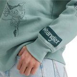 Wrangler patch on left sleeve by cuff 