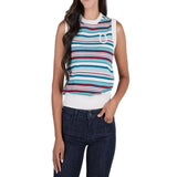 Cruel Denim Women's Striped Sleeveless Sweater- Front