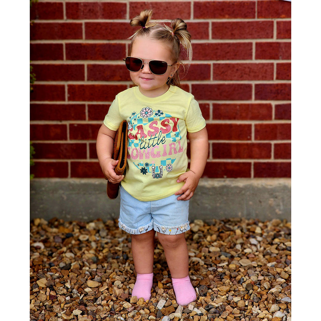 Toddler Sassy Little Cowgirl crew neck Tee 
