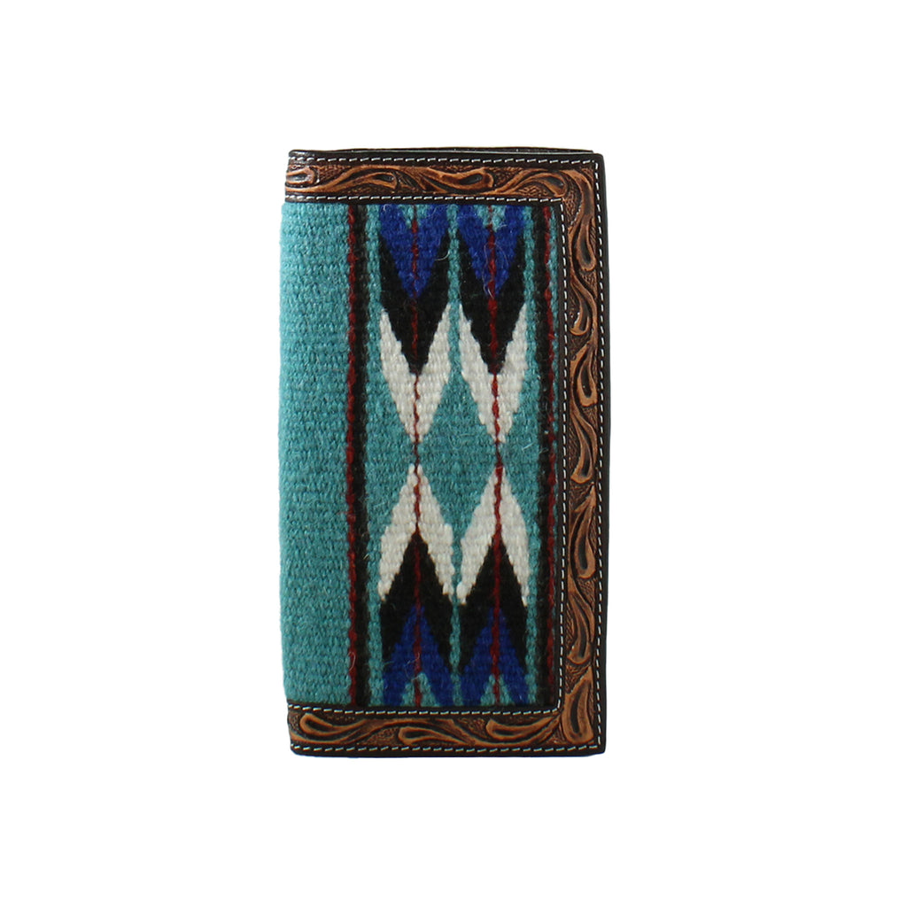 3D Belt Company Men's Blue Arrow Wool Rug Rodeo Wallet