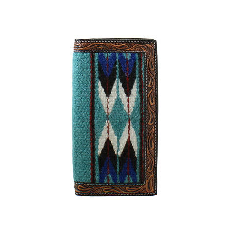 3D Belt Company Men's Blue Arrow Wool Rug Rodeo Wallet