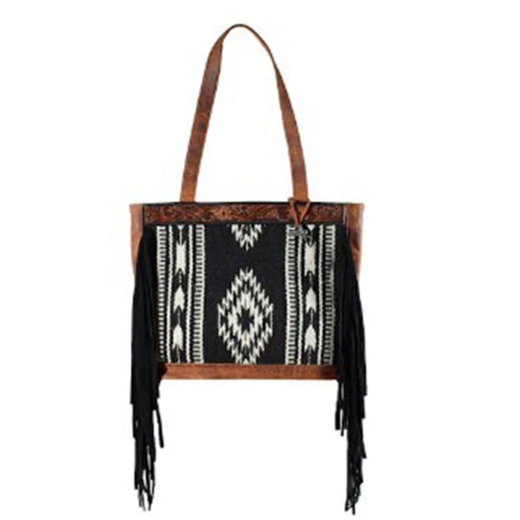 Black and White Aztec Pattern Tote Bag