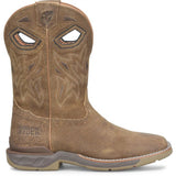 Heel to toe view of Men's Taupe Roughout Phantom Rider Boots