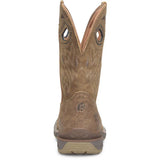 Back side view of Men's Taupe Roughout Phantom Rider Boots