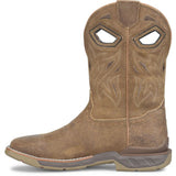 Toe to heel view of Men's Taupe Roughout Phantom Rider Boots