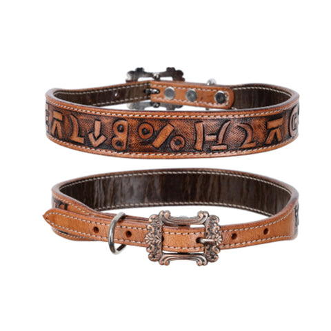 Showman Brandin' Pen Leather Dog Collar