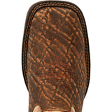 Durango Men's Tan Elephant Print & Cream Boots