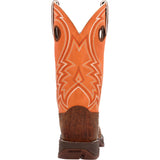 Durango Men's Cedar Bark & Orange Rebel Square Toe