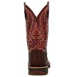 Brown and Red Ultra Weight Square toe boot- Back View