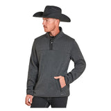 Panhandle Slim Men’s Melange Henley Pullover – Black