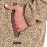 Tan Melange Knit Henley Pullover by Panhandle Slim Pocket View