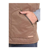 Panhandle Slim Men's Chocolate Oil Skin Stockman Vest Pocket View